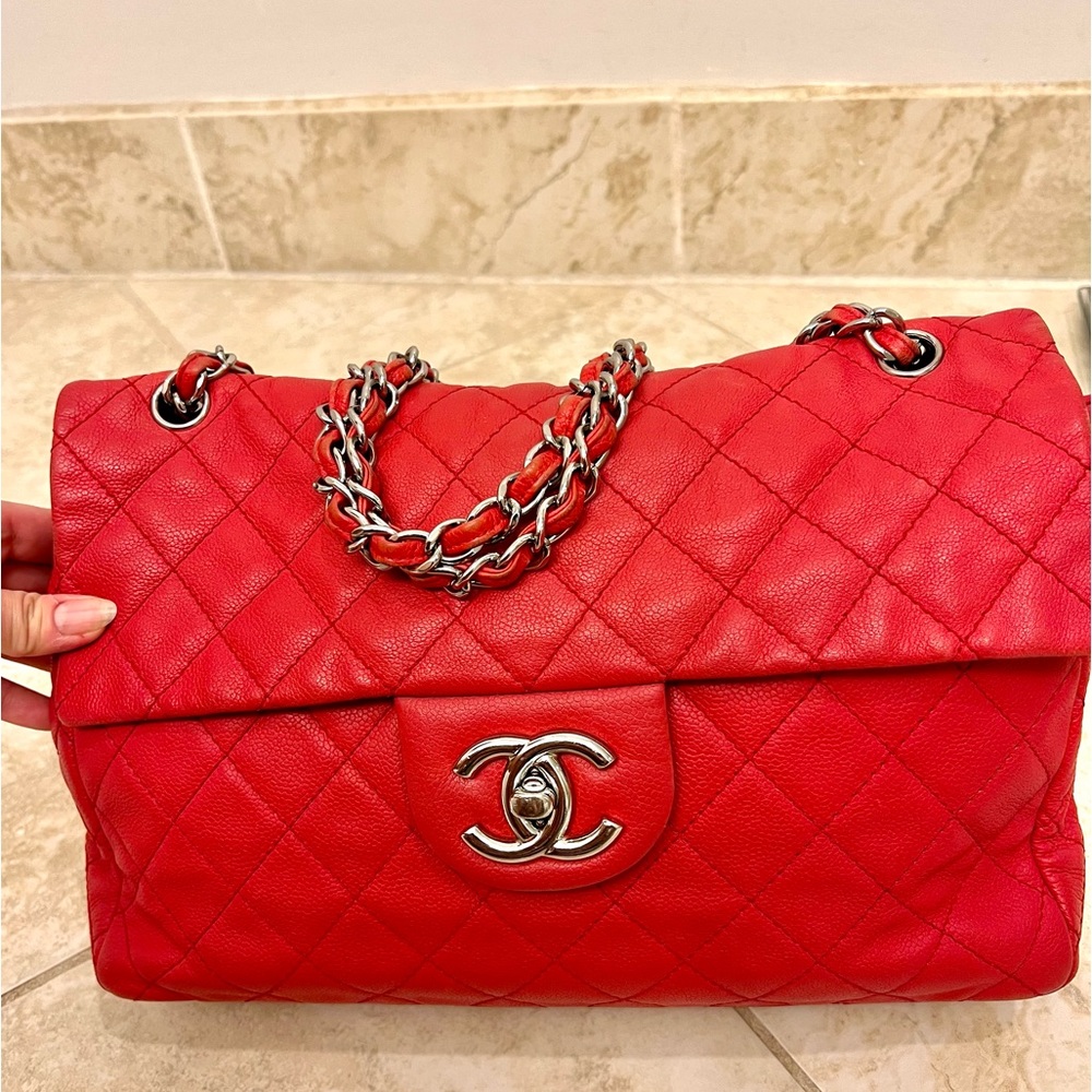 Chanel Jumbo Single Flap Red